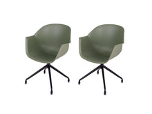 Load image into Gallery viewer, MaximaVida dining room chair Cuyp XXL olive green swivel frame chair legs - 2 pieces