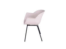 Load image into Gallery viewer, MaximaVida Dining Chair Cuyp XXL Ecru with Tubular Frame Legs 2 Pieces