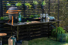 Load image into Gallery viewer, MaximaVida foldable picnic table Berlin 120 cm black - FSC certified