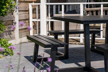 Load image into Gallery viewer, MaximaVida square aluminium picnic table Dex 215 cm black – easy entry