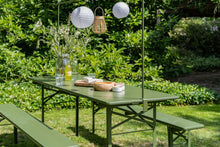 Lade das Bild in den Galerie-Viewer, MaximaVida klappbare Picknicktischgarnitur Berlin, olivgrün, 200 cm