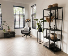 Load image into Gallery viewer, MaximaVida industrial wall cabinet Chicago 80 x 45 x 190 cm black - 150 kg carrying capacity