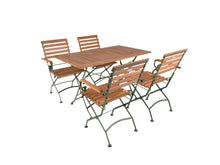 Load image into Gallery viewer, MaximaVida foldable acacia garden set Toscana 120 cm olive green - chairs with armrest