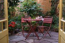 Afbeelding in Gallery-weergave laden, MaximaVida inklapbare metalen tuinstoel Max terracotta- doos per 2 stuks