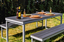 Load image into Gallery viewer, MaximaVida table foldable plastic-aluminium Hamburg 200 cm black – low maintenance