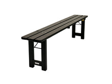 Load image into Gallery viewer, MaximaVida foldable picnic bench Riga 200 x 25 cm blackwash – FSC spruce wood