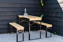 Load image into Gallery viewer, MaximaVida foldable picnic bench Berlin 120 cm 3 layers clear varnish - FSC certified