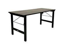 Load image into Gallery viewer, MaximaVida foldable picnic table Riga 200 x 70 cm blackwash - FSC spruce wood