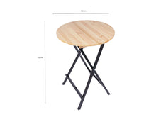 Load image into Gallery viewer, MaximaVida foldable round bar table Berlin Ø 80 cm 3 layer clear varnish- FSC wood