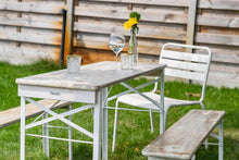 Load image into Gallery viewer, MaximaVida foldable picnic table Berlin 120 cm whitewash - FSC certified