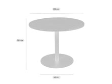 Lade das Bild in den Galerie-Viewer, MaximaVida runder Gartentisch aus Metall Java schwarz 100 cm