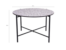 Lade das Bild in den Galerie-Viewer, MaximaVida runde Tischplatte Lucca 45 cm – HPL Terrazzo Optik