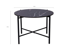 Lade das Bild in den Galerie-Viewer, MaximaVida runde Tischplatte Firenze 45 cm - schwarze HPL Marmor optik