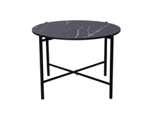 Lade das Bild in den Galerie-Viewer, MaximaVida runde Tischplatte Firenze 58 cm- schwarze HPL Marmor optik