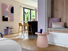 Load image into Gallery viewer, MaximaVida plastic side table Mila round 50 cm salmon pink