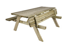 Load image into Gallery viewer, MaximaVida houten picknicktafel Latvia 180 cm - kindvriendelijke afgeronde hoeken