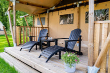 Load image into Gallery viewer, MaximaVida plastic Adirondack garden chair set Montreal black – luxurious design