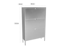 Load image into Gallery viewer, MaximaVida metal locker shoe cabinet Finn 25 x 80 x 125 cm black