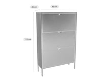 Lade das Bild in den Galerie-Viewer, MaximaVida Metallspind Schuhschrank Finn 25 x 80 x 125 cm schwarz