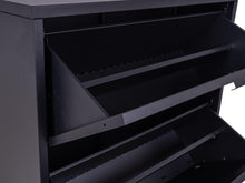 Load image into Gallery viewer, MaximaVida metal locker shoe cabinet Finn 25 x 80 x 125 cm black