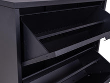 Lade das Bild in den Galerie-Viewer, MaximaVida Metallspind Schuhschrank Finn 25 x 80 x 125 cm schwarz