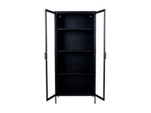 Load image into Gallery viewer, MaximaVida metal locker display cabinet Finn 80 x 35 x 180 cm black - real glass