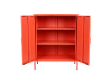 Lade das Bild in den Galerie-Viewer, MaximaVida Metallschrank Finn 80 x 40 x 102 cm soft orange - 2 Fachböden