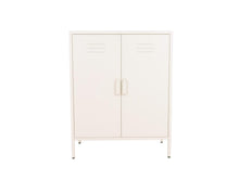 Load image into Gallery viewer, MaximaVida metal locker cabinet Finn 80 x 40 x 102 cm ivory – 2 shelves