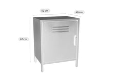 Load image into Gallery viewer, MaximaVida metal little locker cabinet Finn black 52 x 40 x 67 cm