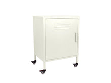 Load image into Gallery viewer, MaximaVida metal little locker cabinet with castors 52 x 40 x 67 cm ivory