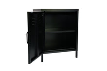 Load image into Gallery viewer, MaximaVida metal little locker cabinet Finn black 52 x 40 x 67 cm