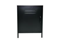 Load image into Gallery viewer, MaximaVida metal little locker cabinet Finn black 52 x 40 x 67 cm