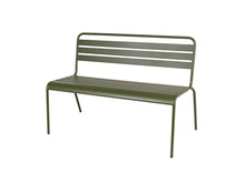 Lade das Bild in den Galerie-Viewer, MaximaVida Gartenset Max, hergestellt aus Metall, Farbe olivgrün 150 cm, 1 Tisch, 2 Stühle, 1 Bank