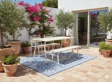 Afbeelding in Gallery-weergave laden, MaximaVida metalen tuinset Max 150 cm ivoor - 4-delig bank zonder rugleuning