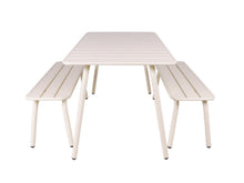 Lade das Bild in den Galerie-Viewer, MaximaVida Picknick Set Max aus Metall 150 cm elfenbein - 3-teilig