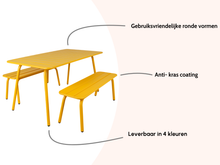 Load image into Gallery viewer, MaximaVida metal pincic set Max 150 cm yellow ochre – 3-pieces