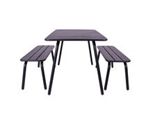 Load image into Gallery viewer, MaximaVida metal picnic set Max 150 cm black – 3-pieces