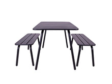 Lade das Bild in den Galerie-Viewer, MaximaVida Picknick Set Max aus Metall 150 cm schwarz - 3-teilig