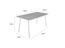 Load image into Gallery viewer, MaximaVida metal garden table Max 150 cm x 80 cm black