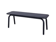 Afbeelding in Gallery-weergave laden, MaximaVida metalen tuinbank Max 120 cm zwart - zonder rugleuning
