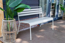 Load image into Gallery viewer, MaximaVida metal garden bench Max 120 cm ivory