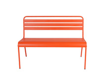 Lade das Bild in den Galerie-Viewer, MaximaVida Metall-Gartenbank Max 120 cm orange