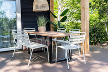 Load image into Gallery viewer, MaximaVida metal garden bench Max 120 cm ivory