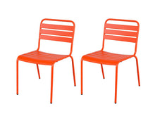 Afbeelding in Gallery-weergave laden, MaximaVida metalen tuinstoel Max oranje - doos per 2 stuks