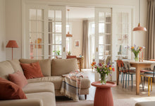 Load image into Gallery viewer, MaximaVida plastic side table Mila round 50 cm rust brown