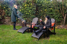 Load image into Gallery viewer, MaximaVida plastic Adirondack garden chair set Montreal black – luxurious design