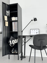 Load image into Gallery viewer, MaximaVida metal locker wardrobe Finn black 45 x 35 x 185 cm - slim