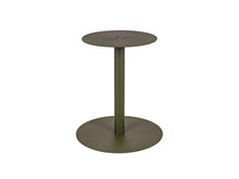 Afbeelding in Gallery-weergave laden, MaximaVida ronde metalen tafelpoot Portland olijfgroen- extra zware 34 kg uitvoering