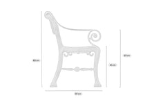 Load image into Gallery viewer, MaximaVida cast iron garden bench frame Prinsengracht black