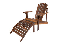 Load image into Gallery viewer, MaximaVida Adirondack garden chair with footstool Toronto oil – exclusive mahogany wood